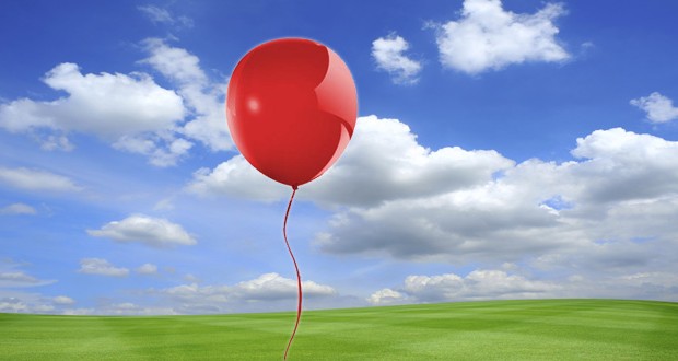 a single red balloon