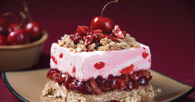 Cherry Vanilla Crumble Squares