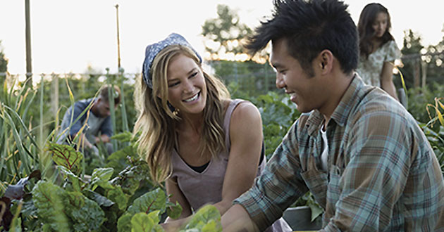 people gardening